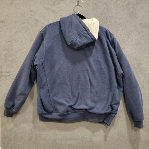 CE Schmidt Workwear Jacket Womens XL Blue Fleece Sherpa Lined‎ Full Zip Hoodie - Picture 3 of 8